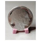 Indian-buffalo .999 fine silver 1oz round