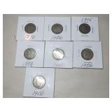 7 V nickels 1906