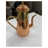 Belgian hammered copper coffee pot
