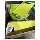 Garden knee pad, strainer, mixing bowls, rolling