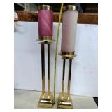 MCM brass candle holders