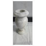 White alabaster/marble 6in table vase