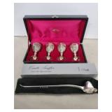 Cordell & Co  Silver plate mini goblets and