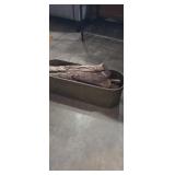 Copper pot with fire logs