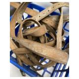 Various leather straps and belts