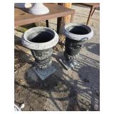 2 Fiberglass Urns 24 x 12 x 12"