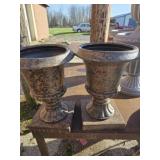 2 Plastic Planters 17 x 9 x 9"