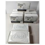 7 bars Dove original soap 2  bars dial