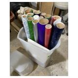 Wrapping paper in container