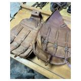 2 sets of leather saddle bags