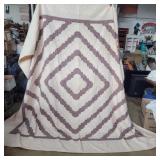 Hand made patchwork quilt approx 91in x 105in