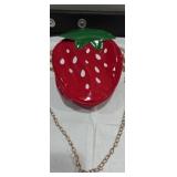 Small strawberry purse with chain strap