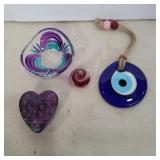 Small art glass pieces
