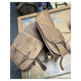 Leather saddle bags