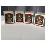 (4) 1996 Hallmark Keepsake Holiday Barbie