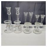 2 pairs of villery&boch crystal candle sticks, 2