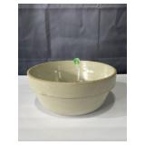 10.5" stoneware mixing bowl, unmarked, minor chips