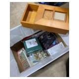 Knickknacks sliding wooden box and more