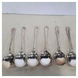 6 soup spoons marked epnsa