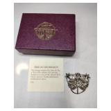 Silver tree of Life brooch marked 925.    .285oz