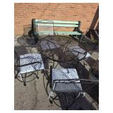 Wrought Iron Patio table and 4 chairs