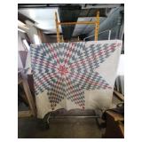 Vintage quilt, "Lone Star" pattern. Size about