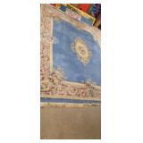 Large 14ft x 12ft Aubusson Design Blue Japanese