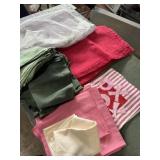 Place mats, cloth napkins, and table cloths