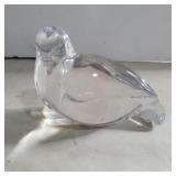 Val Saint lambert crystal dove marked  4in tall