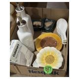 Oil and vinegar bottles, ceramic