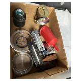 Carbide Lamp, Hemingray Insulator, Tools, and