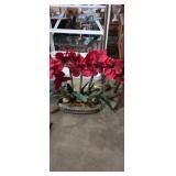 Fake floral potted plant decoration