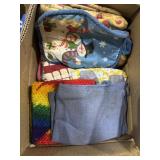 Dish towels, hot pads, oven mitts, different