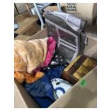 Hanging organizer, blankets, Colts, shower