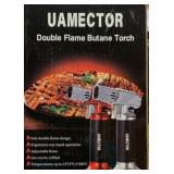 New in box double flame butane torch