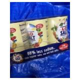 6 sealed canisters of LO Salt iodized salt 66%