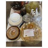Depression glass, carnival glass,,and more