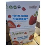 Two boxes of freeze dried strawberries