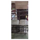 2 matching wooden folding chairs