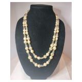 2 strand faux Pearl and beaded necklace