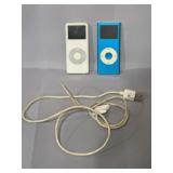 2 Apple iPod nanos with cord, untested