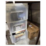 Large dvd lot in 3-drawer cart and box