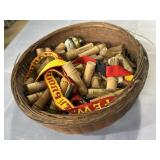 Marines lanyard and advertising thread spools in