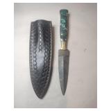 Handmade fixed blade Damascus Hunting Dagger w/