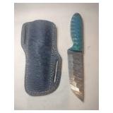 Handmade fixed blade Damascus Hunting knife w/