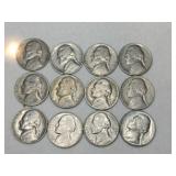 12 nickels 1950s-1960s