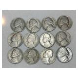12 nickels 1930s-1960s