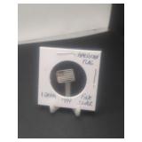 1 Gram Of .999 Fine SilverAmerican Flag Design