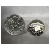 3' & 4' glass paperweights