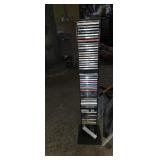 Cd stand with assortment of cds